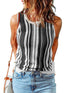 Printed Round Neck Slim Tank Top