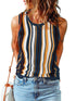 Printed Round Neck Slim Tank Top