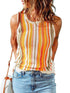 Printed Round Neck Slim Tank Top