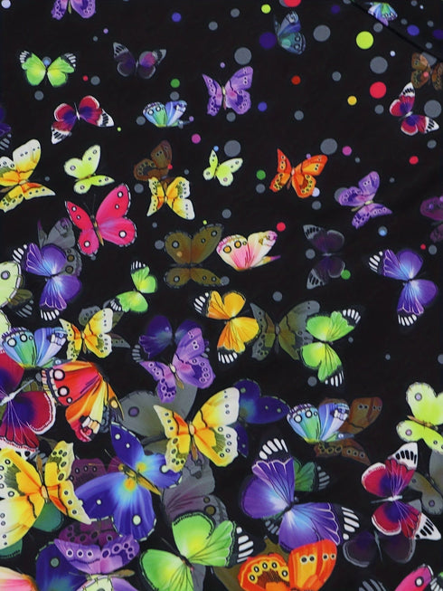 Quick-drying Colorful Butterfly Print Pocket Sports Pants