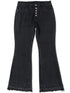 Retro Chic Black High Waist Flare Denim Jeans