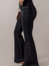 Retro Chic Black High Waist Flare Denim Jeans