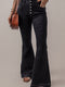 Retro Chic Black High Waist Flare Denim Jeans