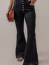Retro Chic Black High Waist Flare Denim Jeans