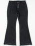Retro Chic Black High Waist Flare Denim Jeans