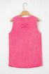 Rose Red Mineral Wash V Neck Tank Top