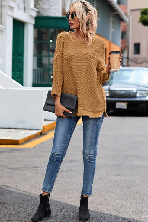 Round Neck Long Sleeve Sweater