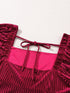 Ruby Velvet Square Neck Babydoll Dress with Tie Back
