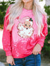 Santa Claus Pink Tie Dye Christmas Pullover Sweatshirt