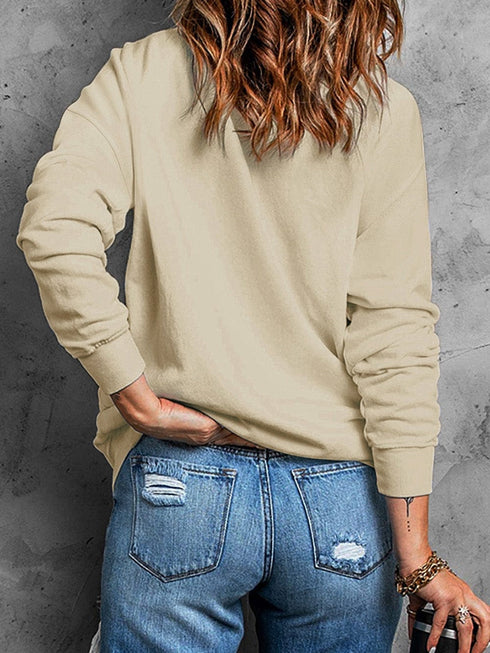 Shimmering Nutcracker Doll Khaki Sequin Sweater