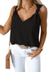 Silk Satin V Neck Casual Sleeveless Camisole Tank Top