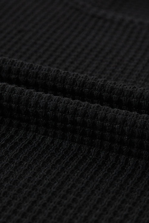 Simple Round Neck Pleated Short Sleeve T-Shirt -Circular Cap - Drop Shoulder - Scoop - Jewel - Closed