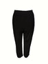 Simple Wide Leg Pants with Side Button Detail, Casual Women's Clothing