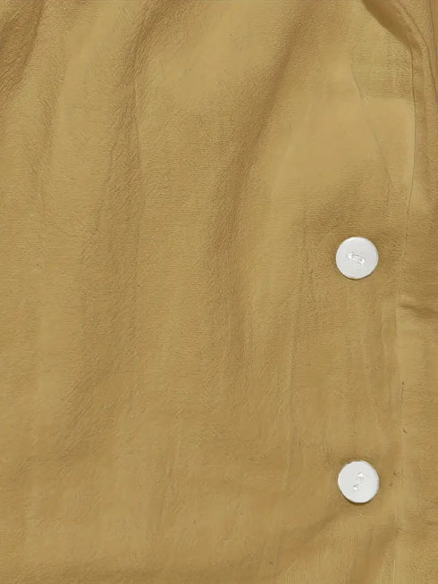 Simple Wide Leg Pants with Side Button Detail, Casual Women's Clothing