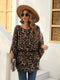 Size Curve Blouses Plus Size Leopard Batwing Sleeve Chiffon Blouse
