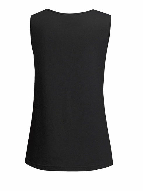 Skull Print V-neck Sleeveless Tank Top