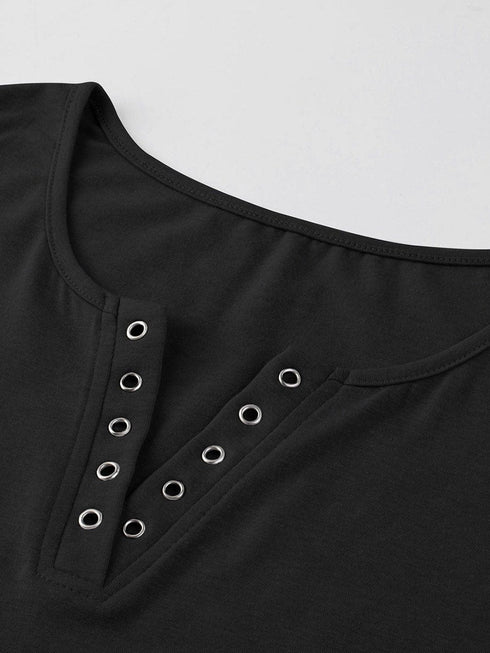 Skull Print V-neck Sleeveless Tank Top