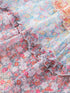 Sky Blue Patchwork Floral Babydoll Mini Dress