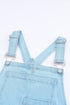 Sky Blue Vintage Distressed Denim Overalls with Buckle Straps