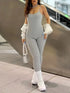 Sleek Cami Jumpsuit, Sleeveless Romper Ideal for Spring & Summer, Women's Apparel