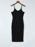 Sleek sexy hip-hugging dress in a solid color with tight knitted skirt featuring a slit-mid design