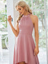 Sleeveless Halter Midi Dress for Cocktail Events