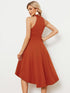 Sleeveless Halter Midi Dress for Cocktail Events