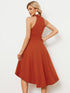 Sleeveless Halter Midi Dress for Cocktail Events