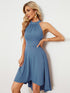 Sleeveless Halter Midi Dress for Cocktail Events