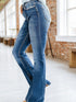 Slim And Flared Denim Pants