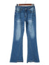 Slim And Flared Denim Pants