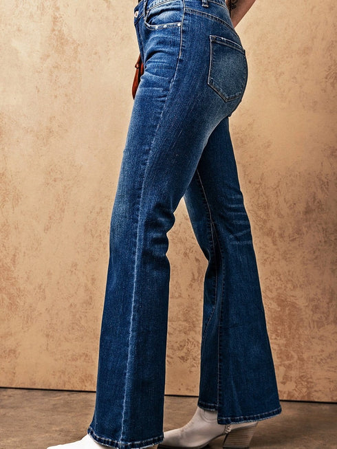 Slim And Flared Denim Pants