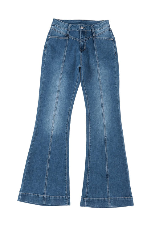 Slim And Flared Denim Pants