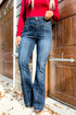 Slim And Flared Denim Pants