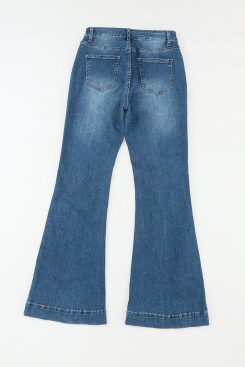 Slim And Flared Denim Pants