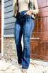Slim And Flared Denim Pants