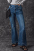 Slim And Flared Denim Pants