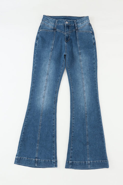 Slim And Flared Denim Pants