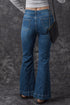 Slim And Flared Denim Pants