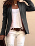 Slim Fit Lapel Button Blazer with Long Sleeves