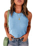 Slim Fit Sleeveless Ribbed Vest for Women to Wear Outdoors