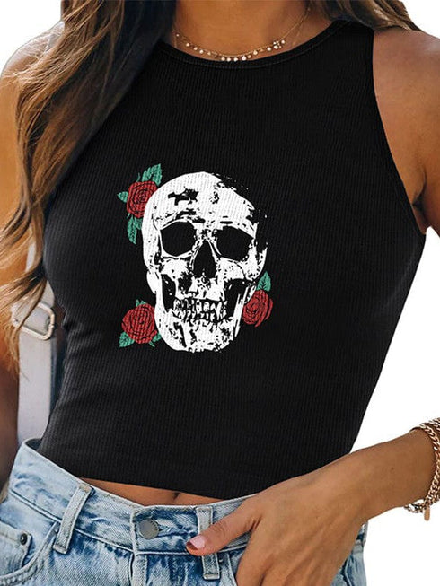 Slim Fit Sleeveless Ribbed Vest for Women to Wear Outdoors