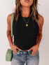 Slim Fit Sleeveless Ribbed Vest for Women to Wear Outdoors