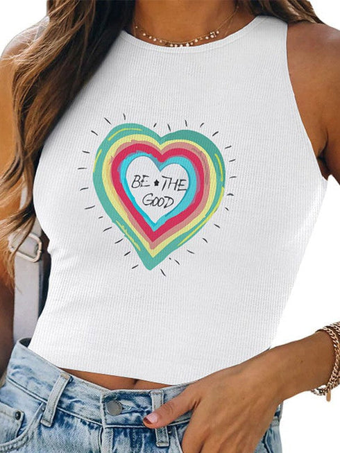 Slim Fit Sleeveless Ribbed Vest for Women to Wear Outdoors