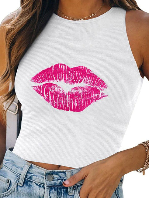 Slim Fit Sleeveless Ribbed Vest for Women to Wear Outdoors