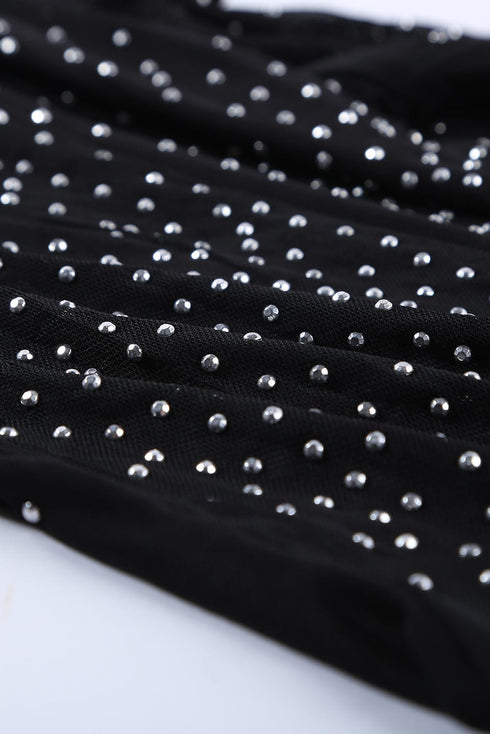 Slim High Neck Long Sleeve Printed Mini Dress