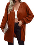 Solid Color Fashion Knitting Long Sleeved Cardigan