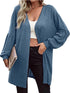Solid Color Fashion Knitting Long Sleeved Cardigan