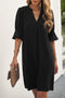womens-dresses-solid-color-loose-v-neck-half-sleeve-dress