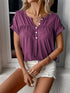 Solid Color With Button Accents Elegant And Tempting Style T Shirt